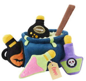 Frisco Halloween Cauldron Hide & Seek Puzzle Plush Squeaky Dog Toy, Medium/Large
